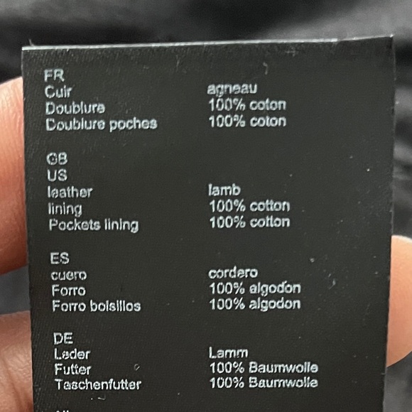 Maje Black Leather Ruffled Jacket - Picture 10 of 11